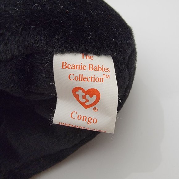 1996 Vintage TY Beanie Baby Congo Monkey Retired PVC Pellets Ape Gorilla Waterlo - Picture 5 of 7